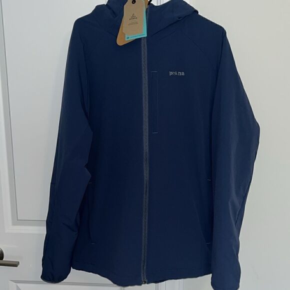 New $220 Dark Sky Blue PrAna Insulo Hooded Hoodie Zipper Parka Coat Jacket Men’s - Picture 1 of 8